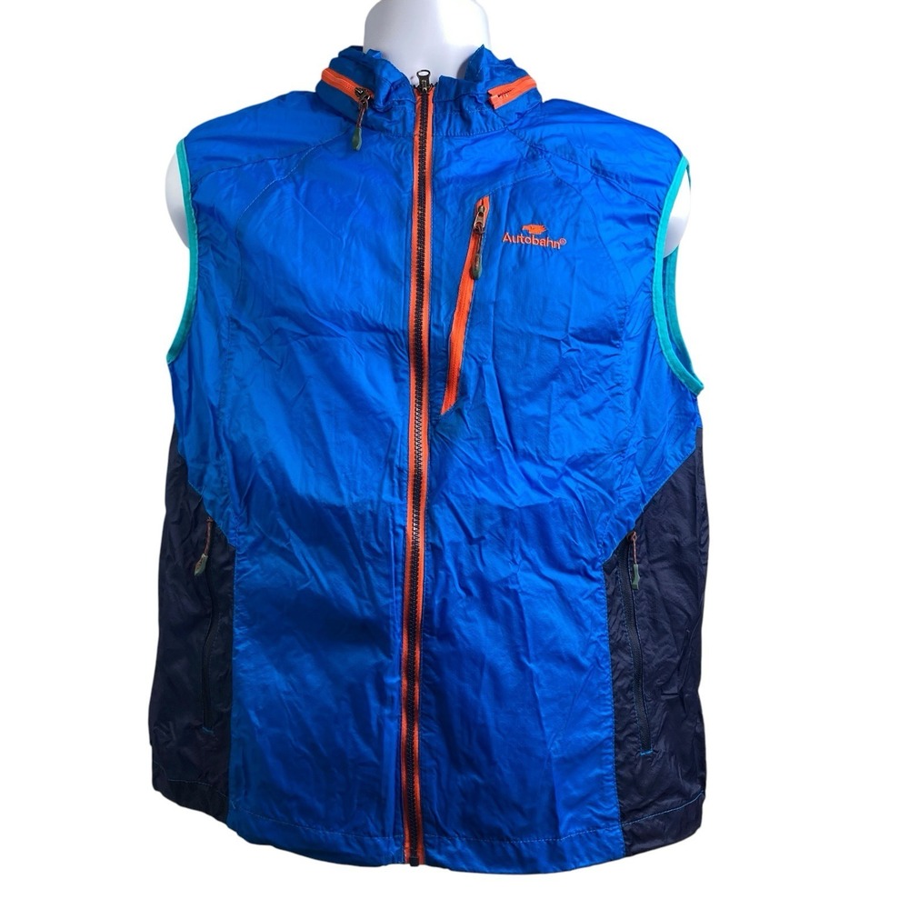 AUTOBAHN Men's‎ Blue Wind Breaker Vest Sz 110/M Cycling Running Biking Outdoors